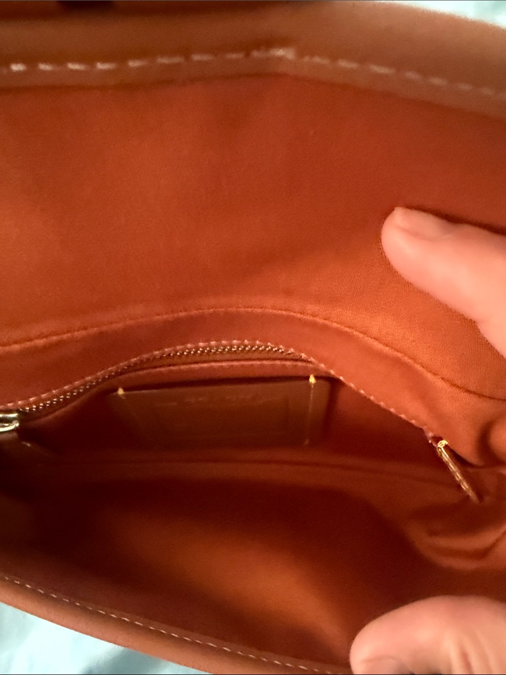 Coach Brown Signature Canvas & Saddle Leather Key/ Card Holder - Picture 4 of 6
